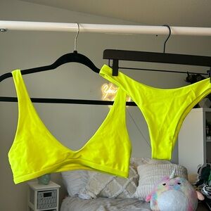 Neon green two piece
